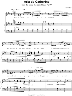 La jolie fille de Perth, WD 15: Act I - "Aria de Catherine"