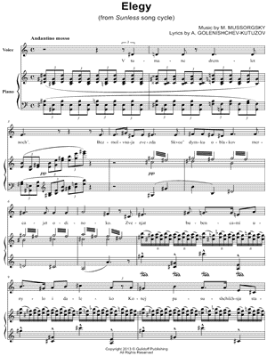 Elegy (from Sunless song cycle)