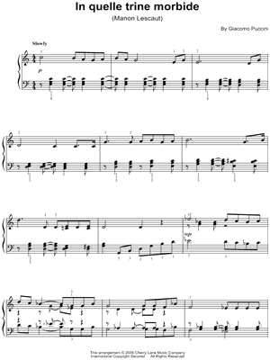 Manon Lescaut: Act II - "In quelle trine morbide"