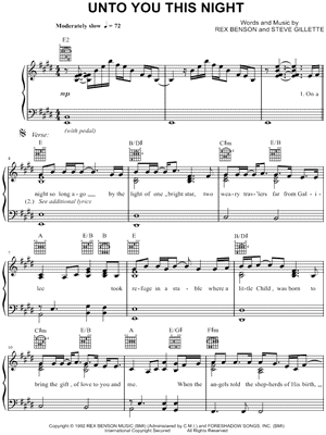 Unto You This Night