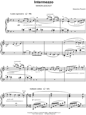 Manon Lescaut: Act II - Intermezzo