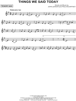 Things We Said Today