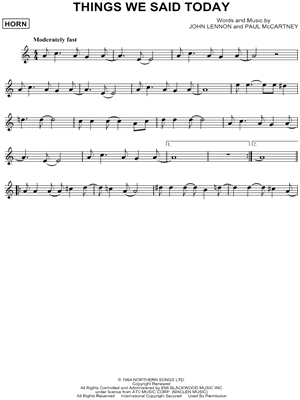 Things We Said Today