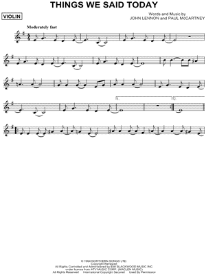 Things We Said Today