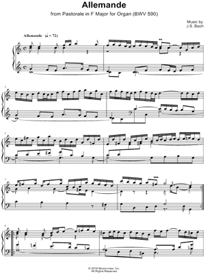 Pastorale in F Major, BWV 590: II. Allemande