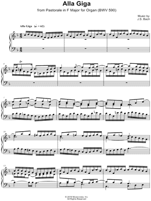 Pastorale in F Major, BWV 590: IV. Alla Giga