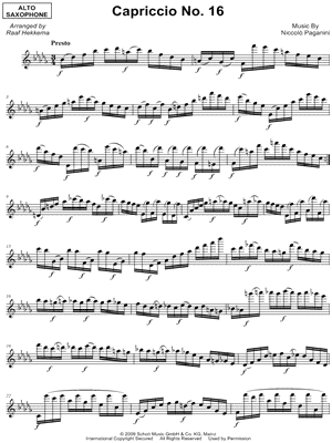 24 Caprices, Op. 1: XVI - Presto