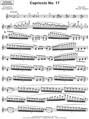 24 Caprices, Op. 1: XVII. Sostenuto - Andante