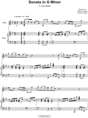 Violin Sonata in G Minor: II. Courante