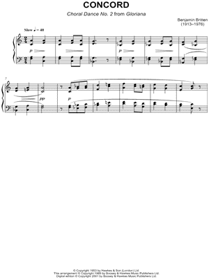 Gloriana: Choral Dance No. 2: Concord