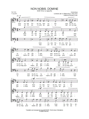Non Nobis, Domine