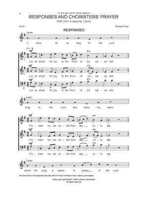 Responses and Choristers' Prayer