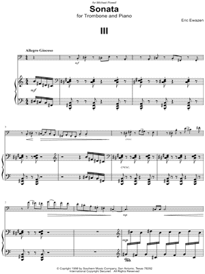Sonata for Trombone & Piano: III