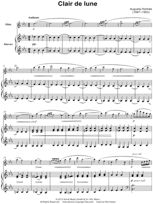 Trois petites pièces: II. Clair de lune - Flute & Piano