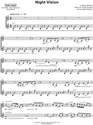 Night Vision - Violin Duet Part [Simplified]
