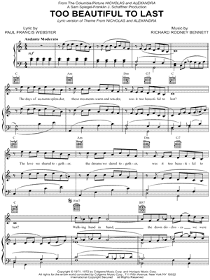 Too Beautiful to Last