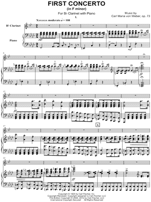 Concerto No. 1 in F Minor, Op. 73 - Clarinet & Piano