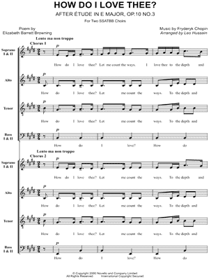 How Do I Love Thee? (after Chopin's Etude in E Major)