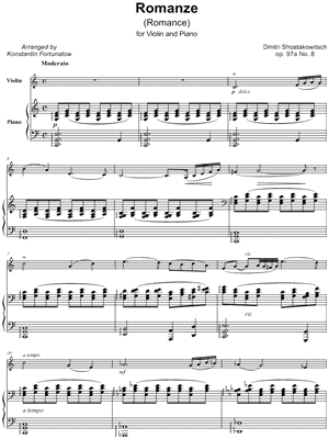 The Gadfly Suite: 8. Romance - Violin & Piano