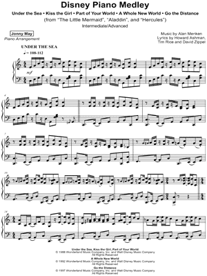 Disney Piano Medley [Intermediate/Advanced]