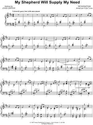 My Shepherd Will Supply My Need