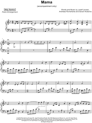 Mama [accompaniment only]