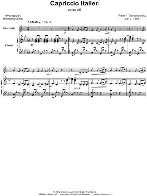 Capriccio Italien [Main Theme] - Clarinet & Piano