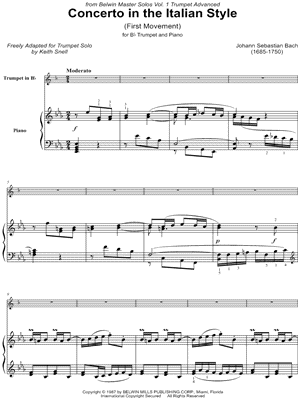 Italian Concerto, BWV 971: 1. Allegro - Trumpet & Piano