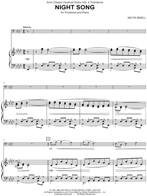 Night Song - Trombone & Piano