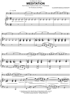 Meditation - Trombone & Piano