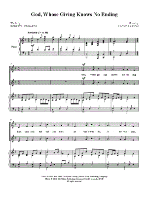God, Whose Giving Knows No Ending [Vocal Duet]