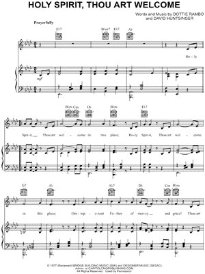 Holy Spirit, Thou Art Welcome