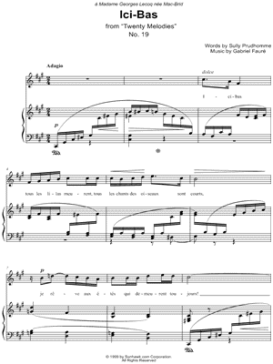 Twenty Melodies: No. 19: Ici-Bas