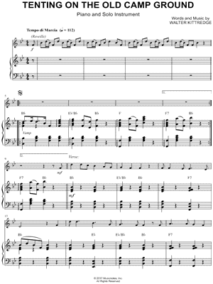 Tenting on the Old Camp Ground - Piano Accompaniment