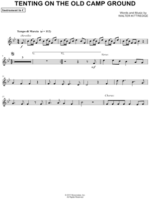 Tenting on the Old Camp Ground - C Instrument