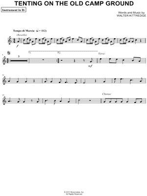 Tenting on the Old Camp Ground - Bb Instrument