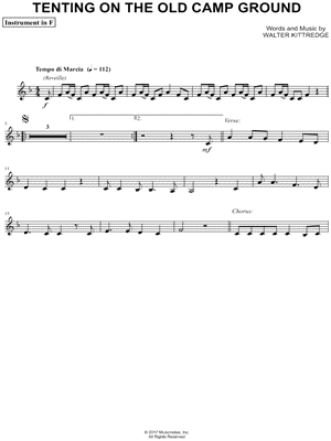 Tenting on the Old Camp Ground - F Instrument