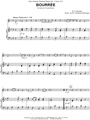 Bourree - French Horn & Piano