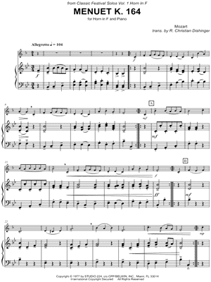 Menuet - French Horn & Piano