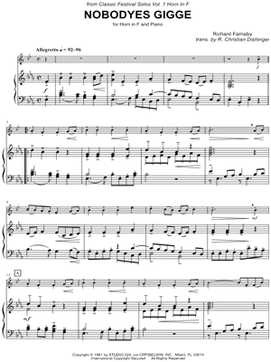 Nobodyes Gigge - French Horn & Piano