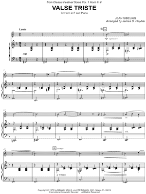 Valse Triste - French Horn & Piano