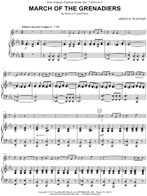 March of the Grenadiers - French Horn & Piano