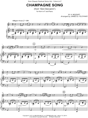 Champagne Song - French Horn & Piano