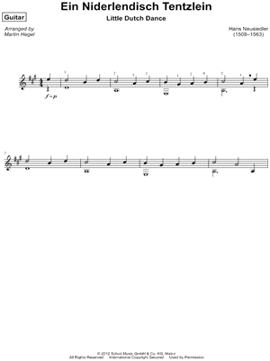 Ein Niderlendisch Tentzlein [excerpt]