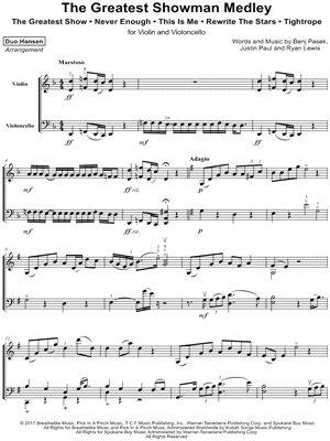 The Greatest Showman Medley - Violin & Cello