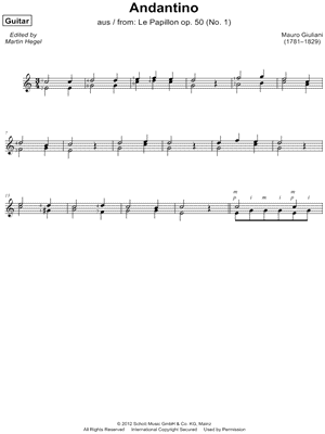 Le Papillon, Op. 50, No. 1 - Andantino