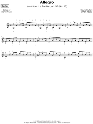 Le Papillon, Op. 50, No. 13: Allegro