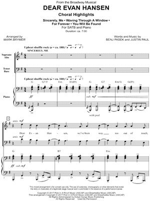 Dear Evan Hansen (Choral Highlights)