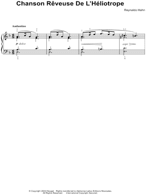 Chanson rêveuse de l'héliotrope