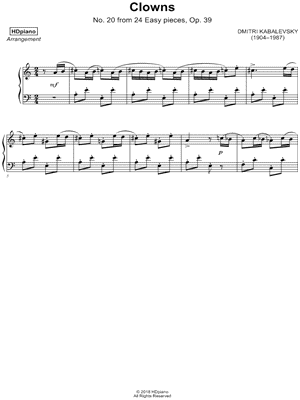 24 Easy Pieces, Op. 39, No. 20: Clowns